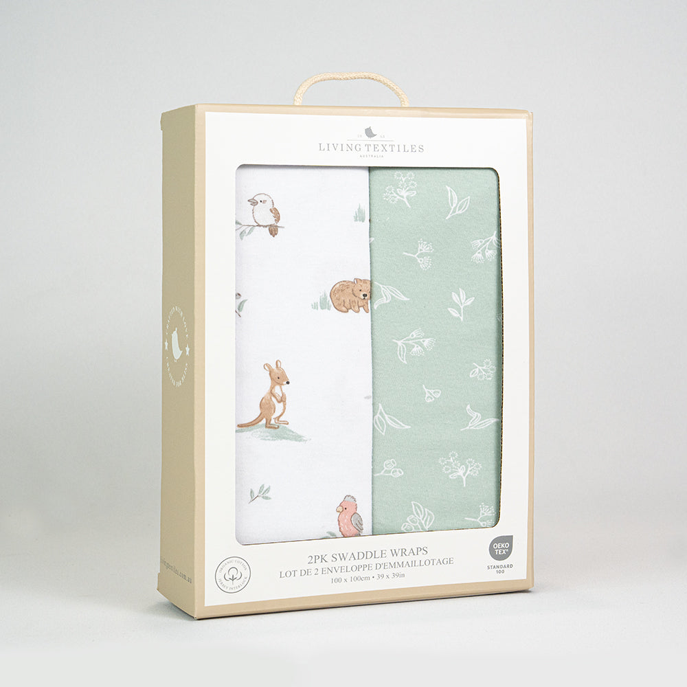 Australiana - 2 Pack Organic Swaddle Wraps