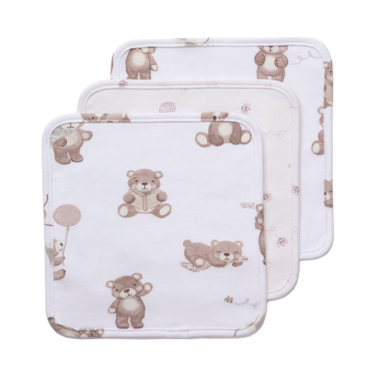 Cuddly Bear - 3 Pack Organic Wash Cloths