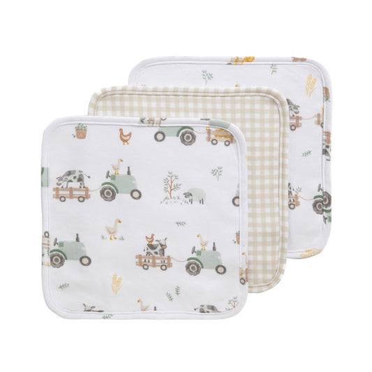 Tractor Ride - 3 Pack Wash cloths