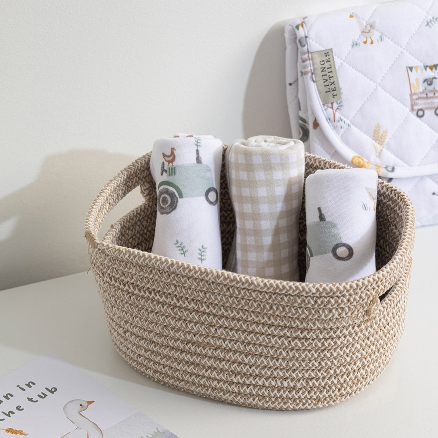 Natural 3 Pc Cotton Rope Storage Set