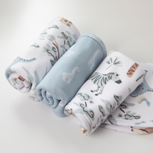 Wild Safari - 3 Pack Organic Wash Cloths