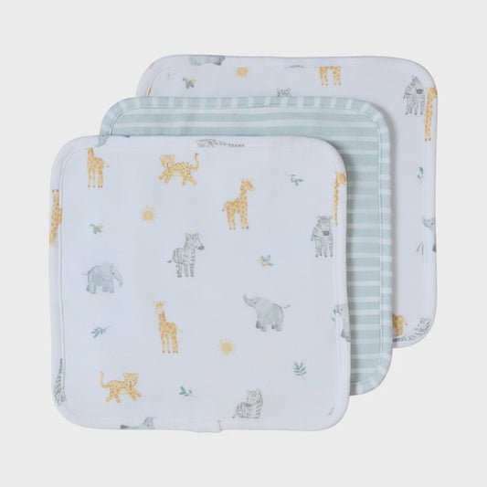 3pk Organic Wash Cloths - Roam & Roar