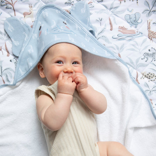 Wild Safari/Elephant - Organic Hooded Towel