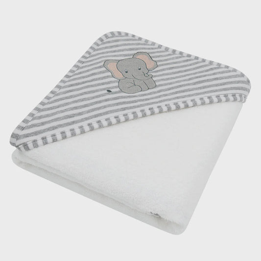 Hooded Towel - Grey Elephant