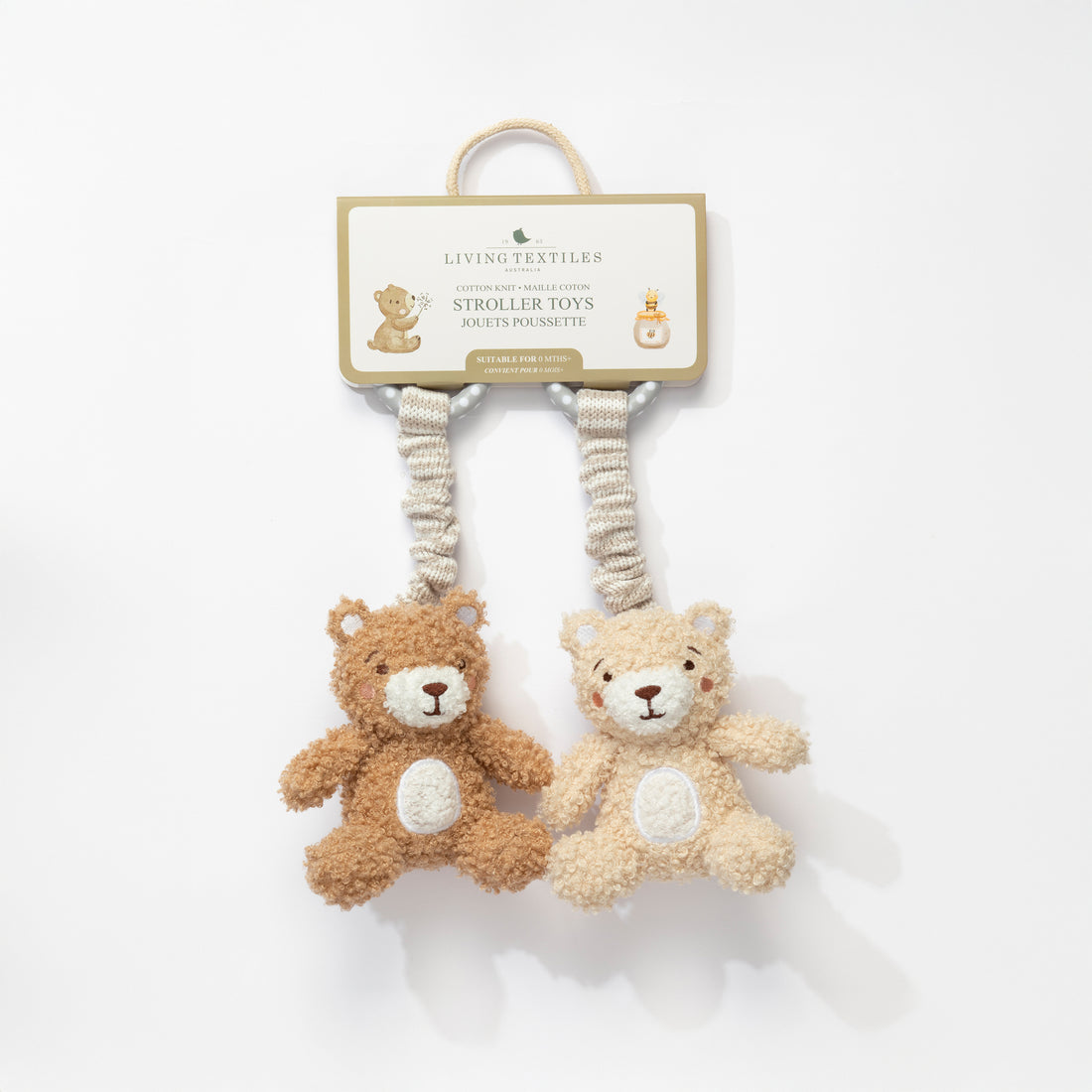 Cuddly Bears -2pk Stroller Toy