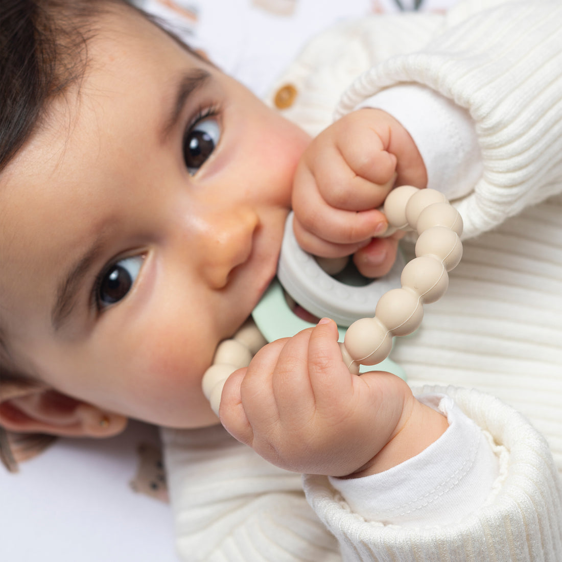 Silicone Elephant Teether- Light Sage