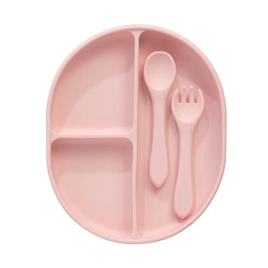 Silicone Feeding Set- Light Pink