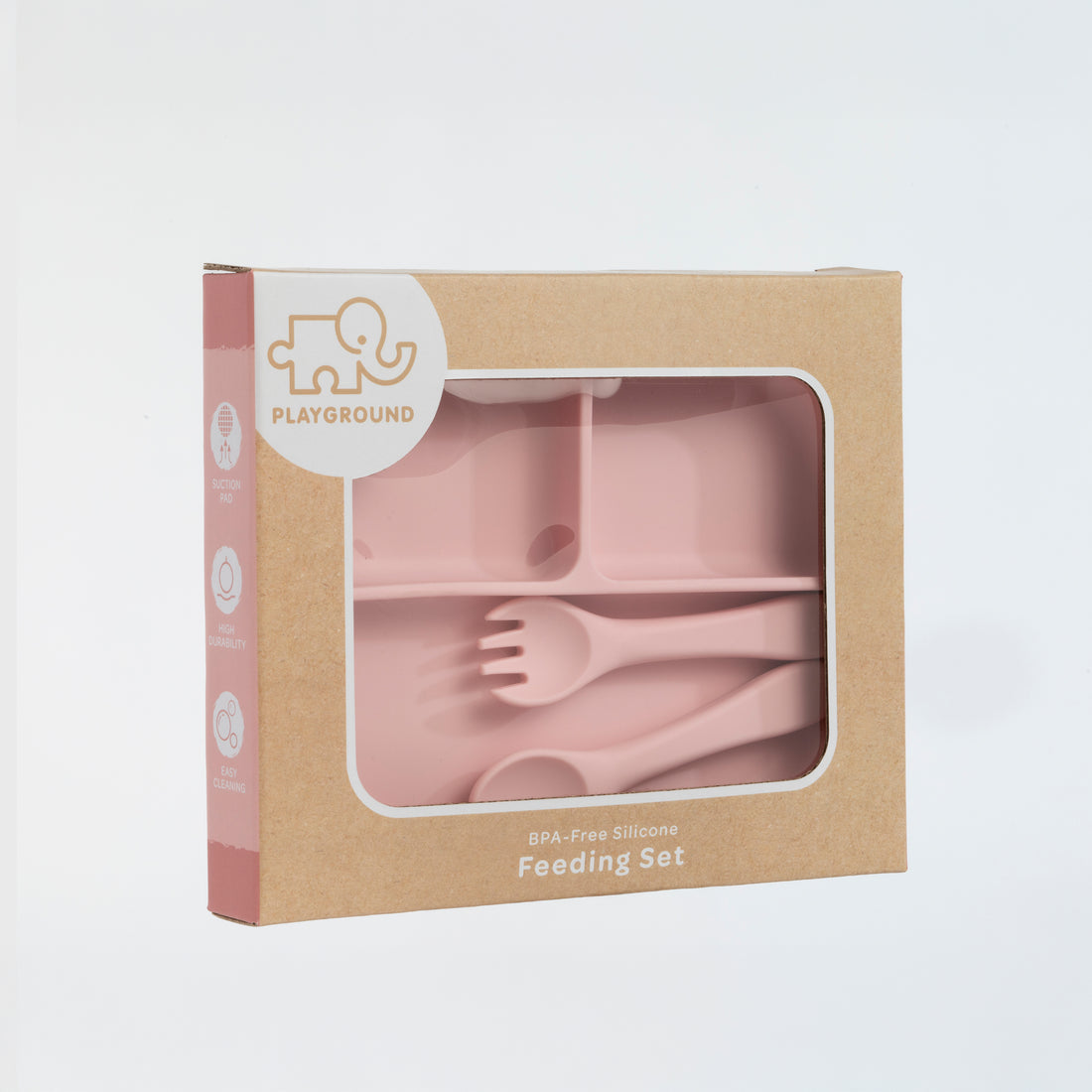 Silicone Feeding Set- Light Pink