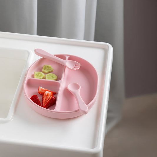 Silicone Feeding Set- Light Pink