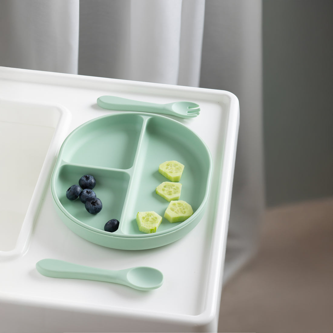 Silicone Feeding Set- Light Sage