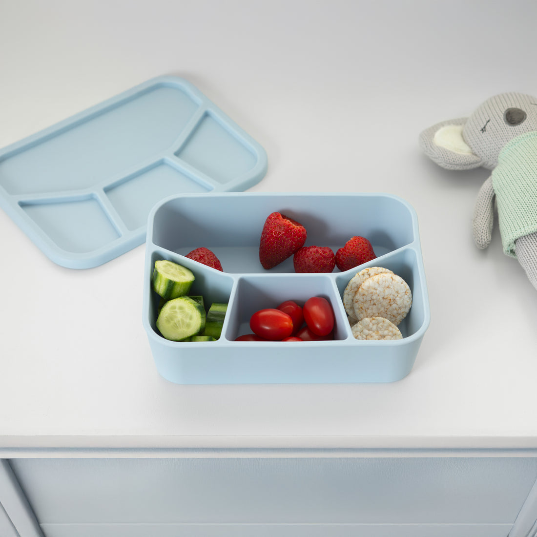 Silicone Lunch Box - Large - Dusty Blue