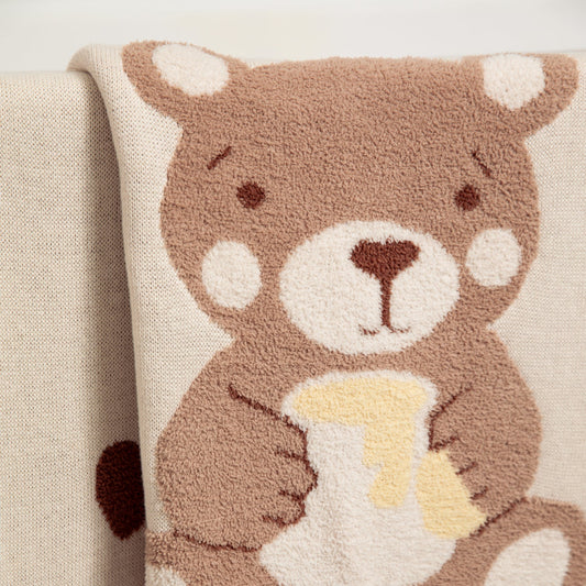 Cuddly Bear - Fluffly Jacquard Blanket