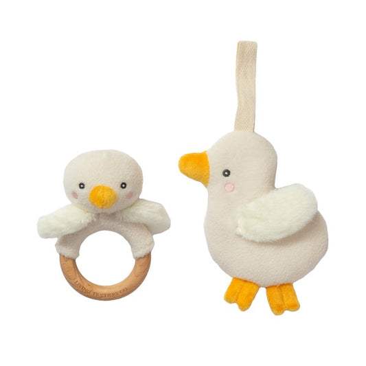 Goosey Goosey - Teething Ring & Dummy Chain Gift Set