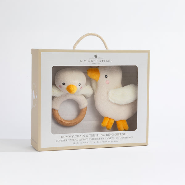 Goosey Goosey - Teething Ring & Dummy Chain Gift Set