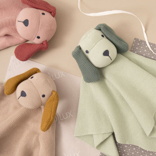 Puppy Knitted Comforter - Sage
