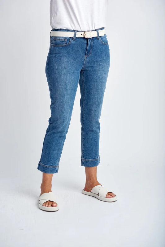 Denim Cropped Jean Light Blue