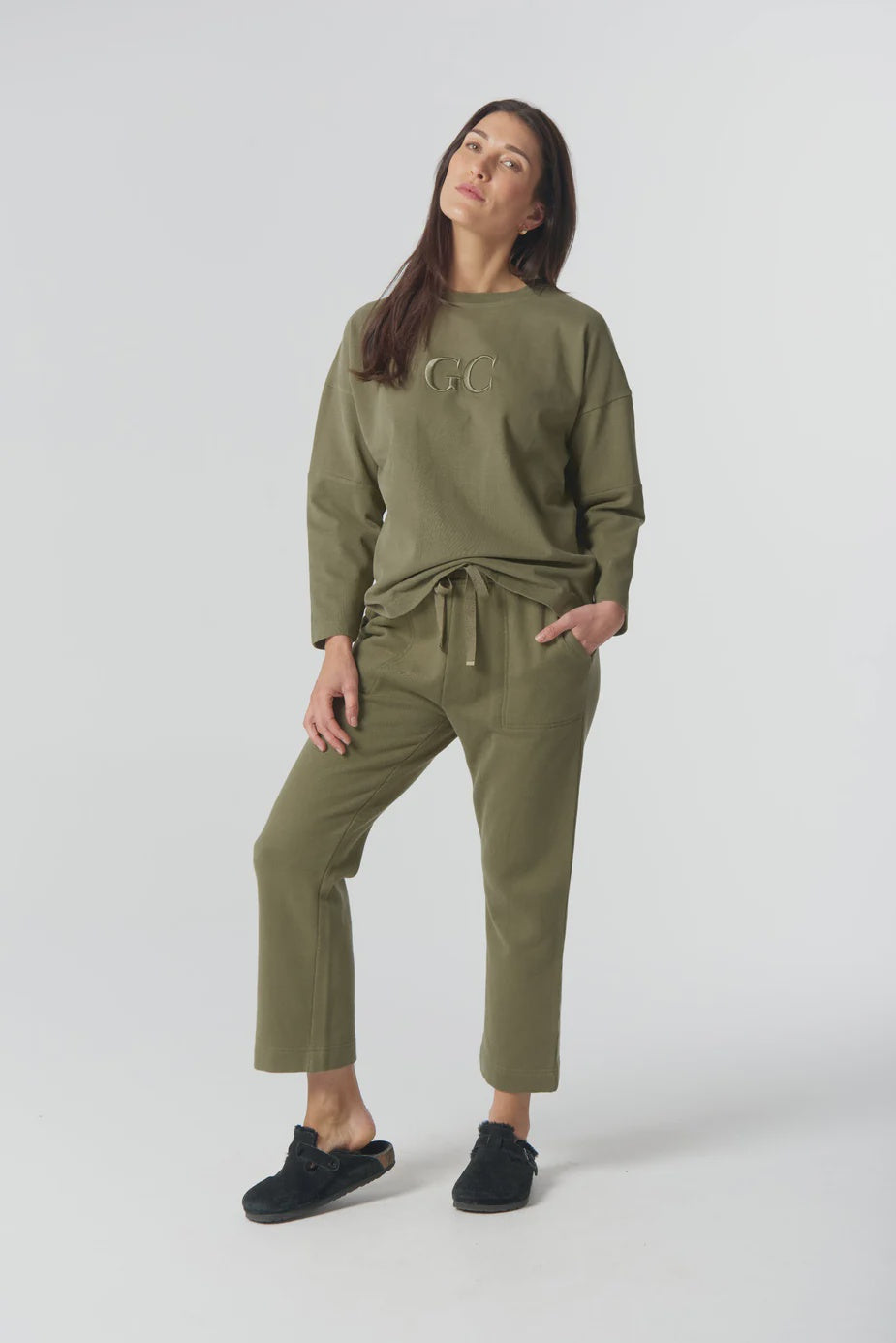 Barkly Cotton Track Pant - Sage