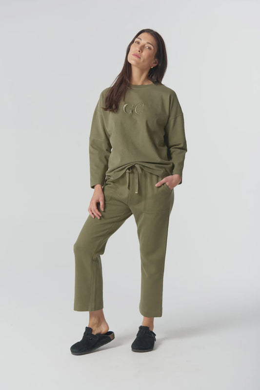 Barkly Cotton Track Pant - Sage