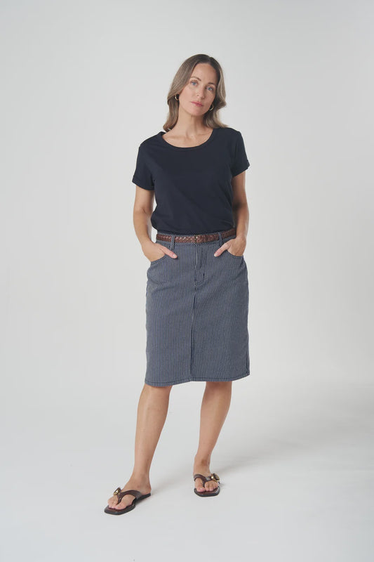 5 Pocket Stripe Skirt