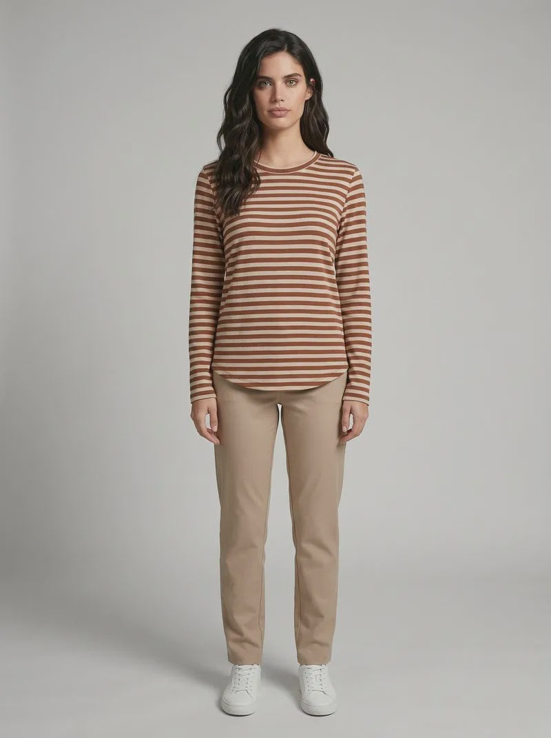 Mocha Stripe Top