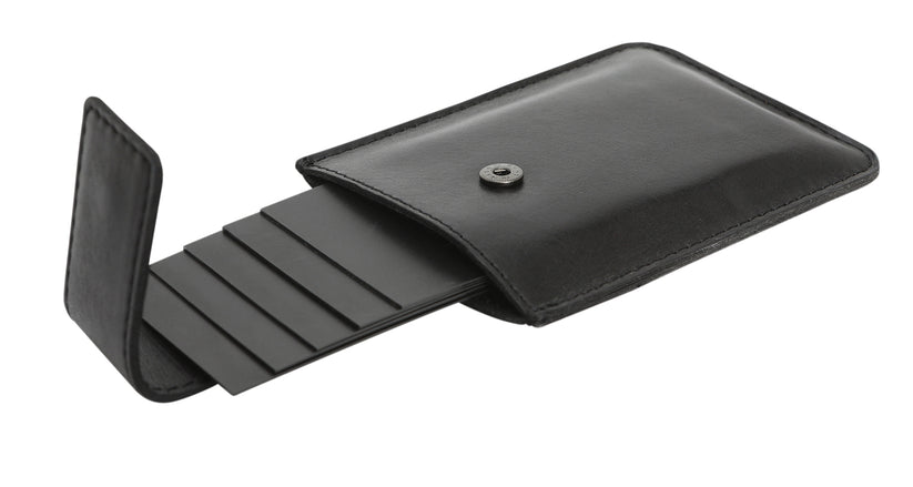 Leather Credit Card Holder - Black