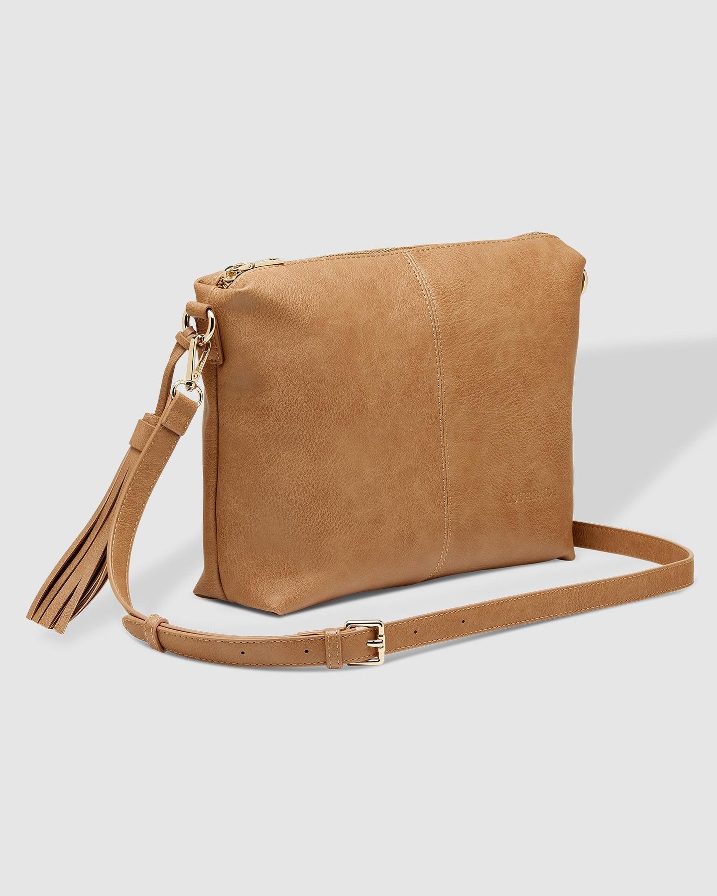 Daisy Stripe Crossbody Bag - Camel