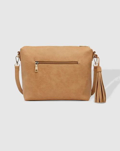 Kasey Stripe Crossbody Bag Camel