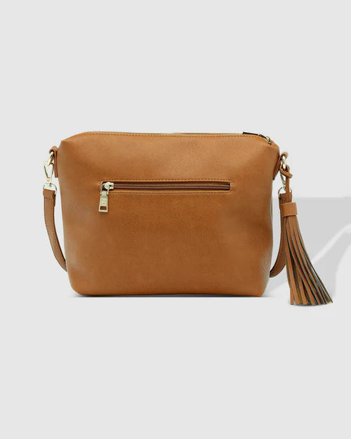 Kasey Stripe Crossbody Bag Tan