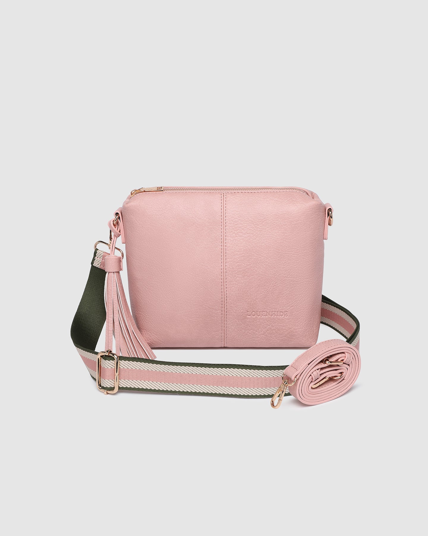 Kasey Stripe Crossbody Bag - Blush Pink