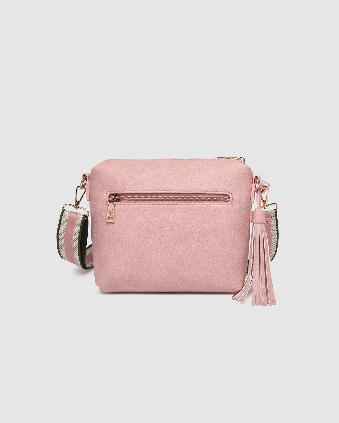 Kasey Stripe Crossbody Bag - Blush Pink