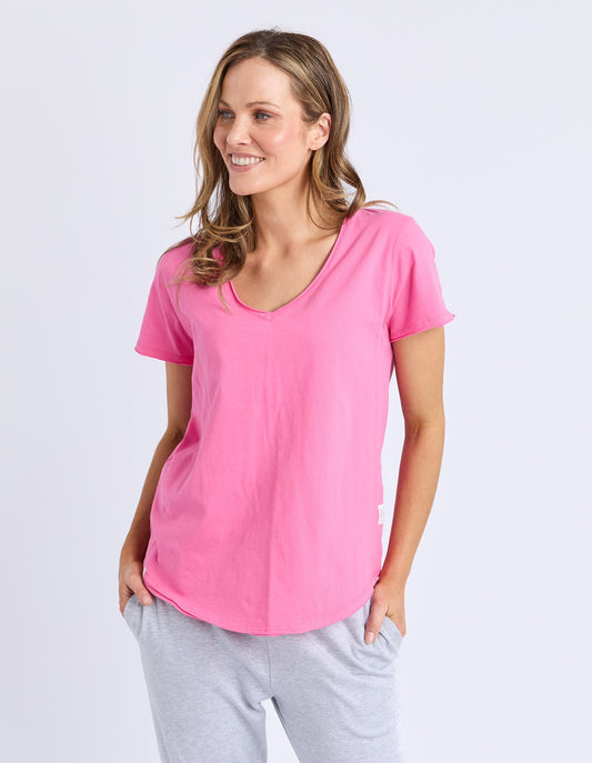 Pima Vee Tee - Aurora Pink