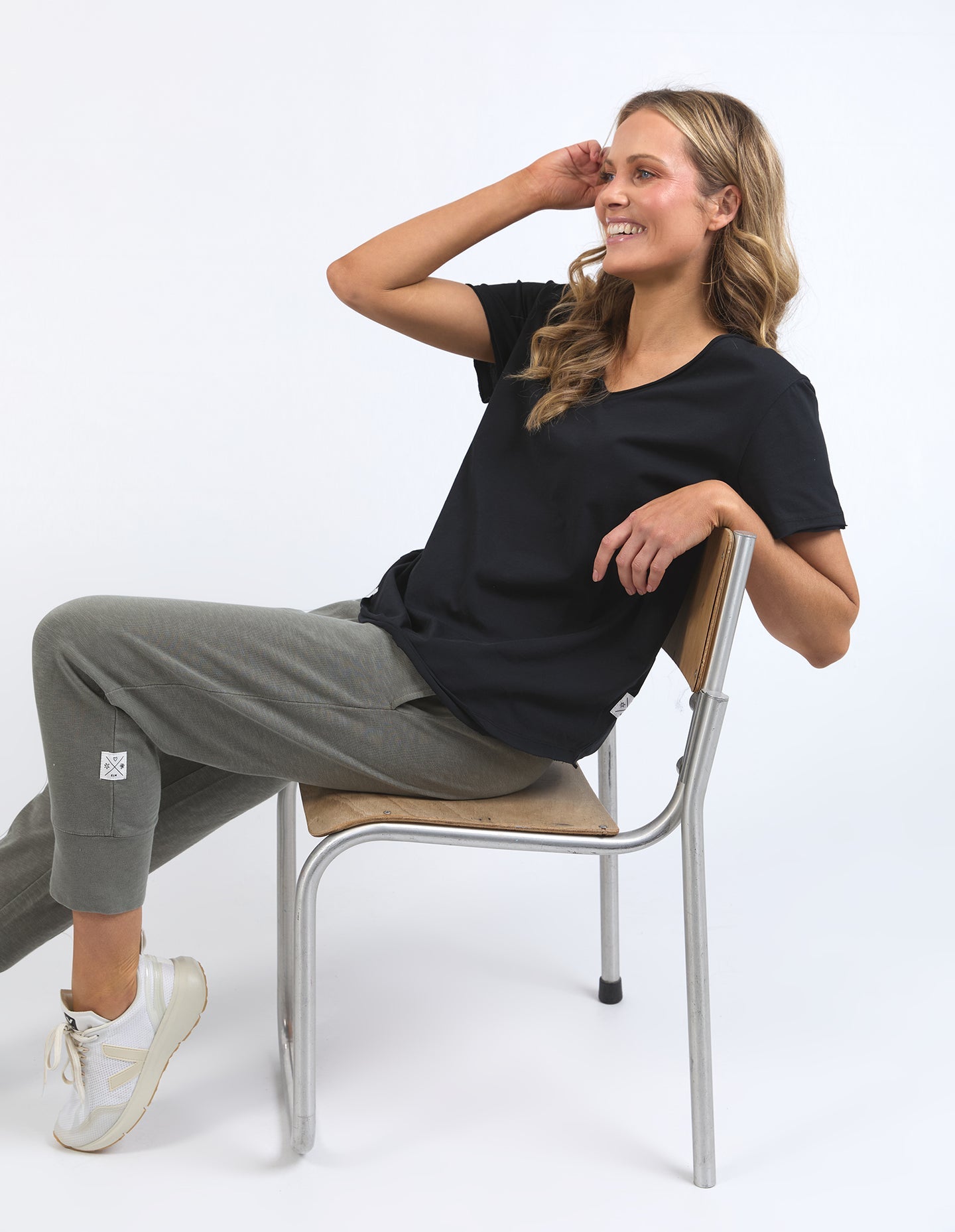 Pima Vee Tee - Black