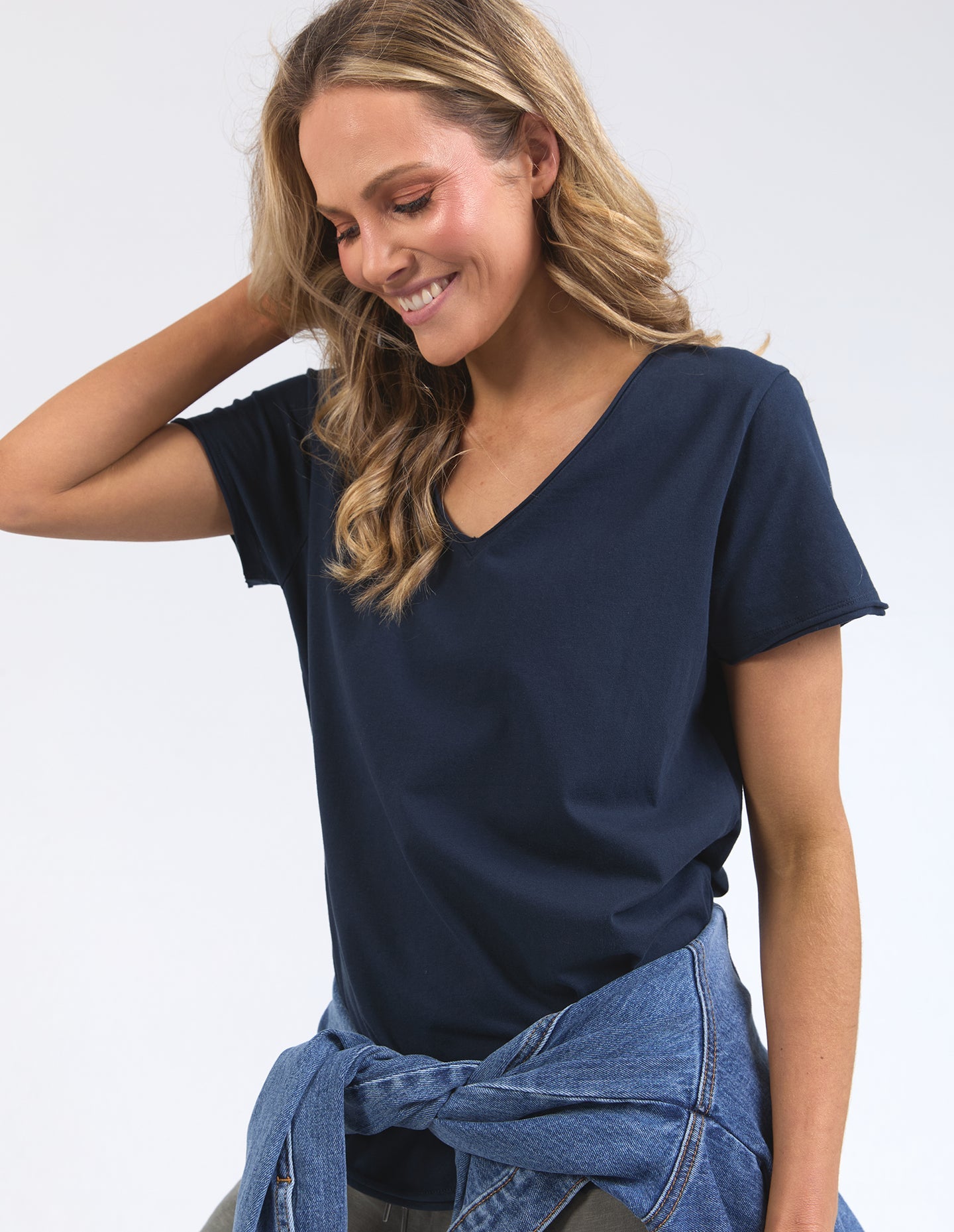 Pima Vee Tee - Navy