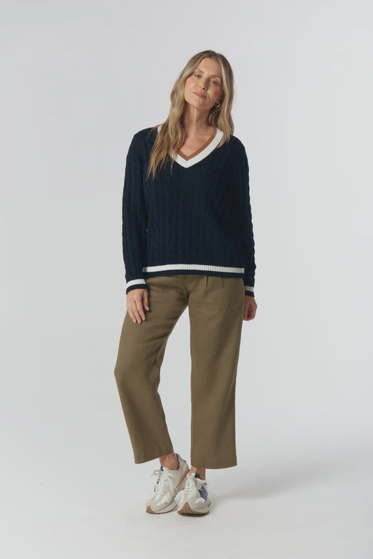 Harvest V Neck Cotton Jumper