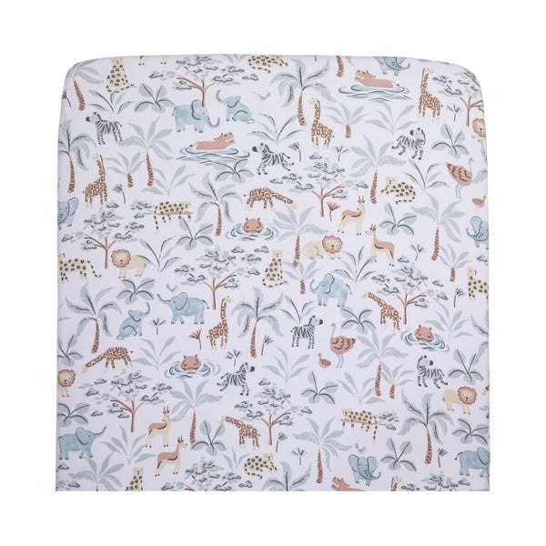 Jersey Cot Fitted Sheet - Wild Safari