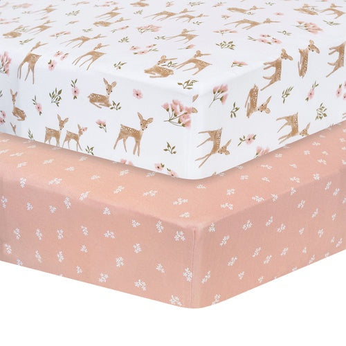 Jersey Cot Fitted Sheet - Sophia's Garden