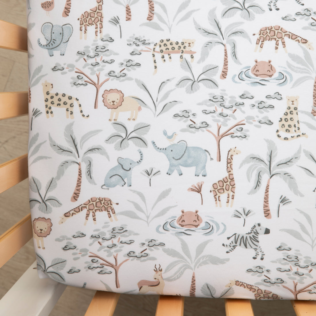 Jersey Cot Fitted Sheets - Wild Safari