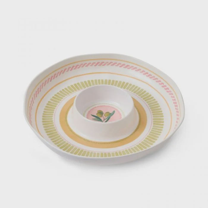 Fiesta Melamine Chip & Dip Platter