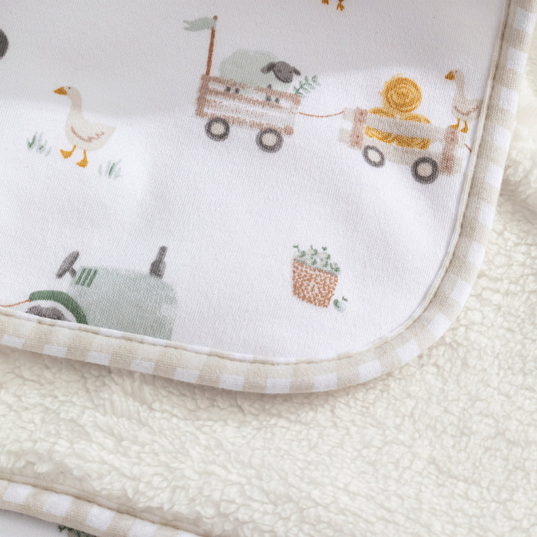 Tractor Ride - Organic Jersey Sherpa Blanket