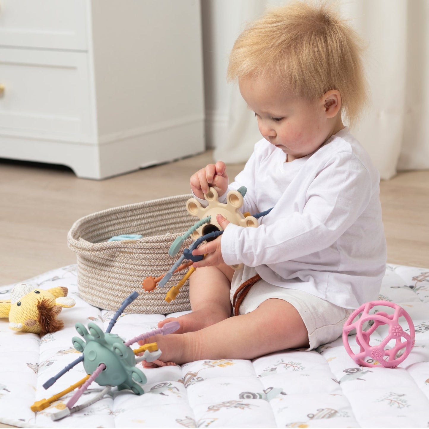 Natural 3 Pc Cotton Rope Storage Set