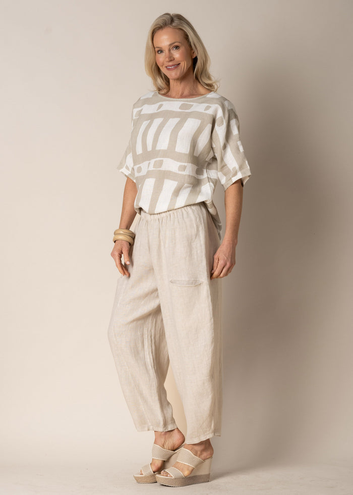 Florencia Linen Pants - Latte