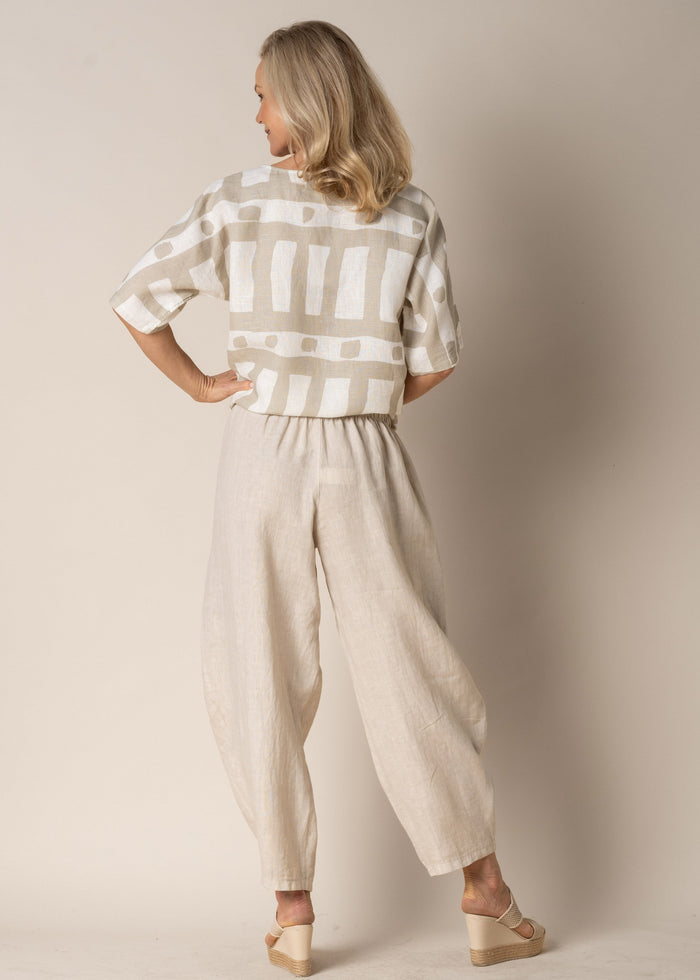 Florencia Linen Pants - Latte