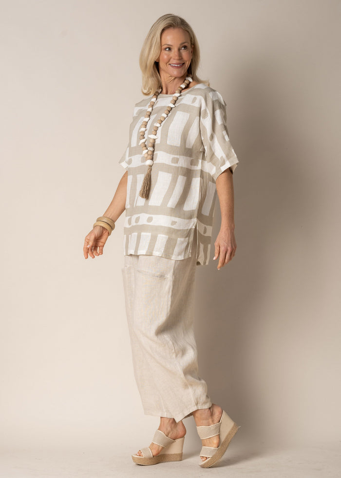 Florencia Linen Pants - Latte