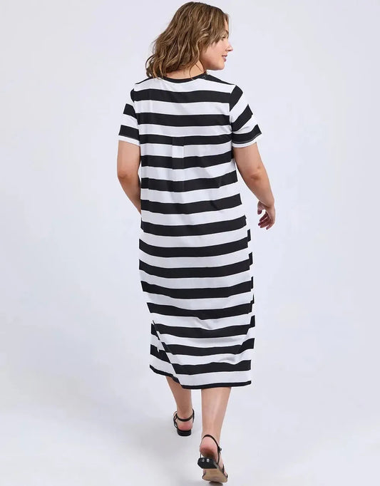 Adira Dress Stripe Black