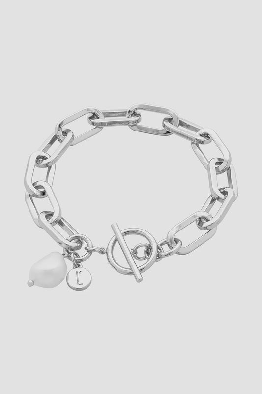 Darcy Silver Pearl Bracelet