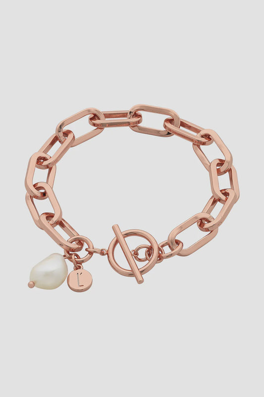 Darcy Rose Gold Pearl Bracelet