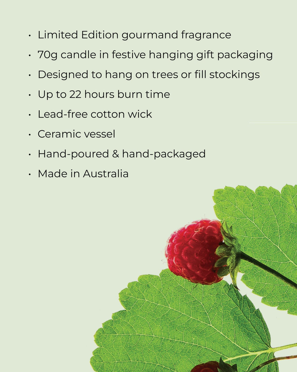 Raspberry & Rhubarb Bauble Soy Candle 70g