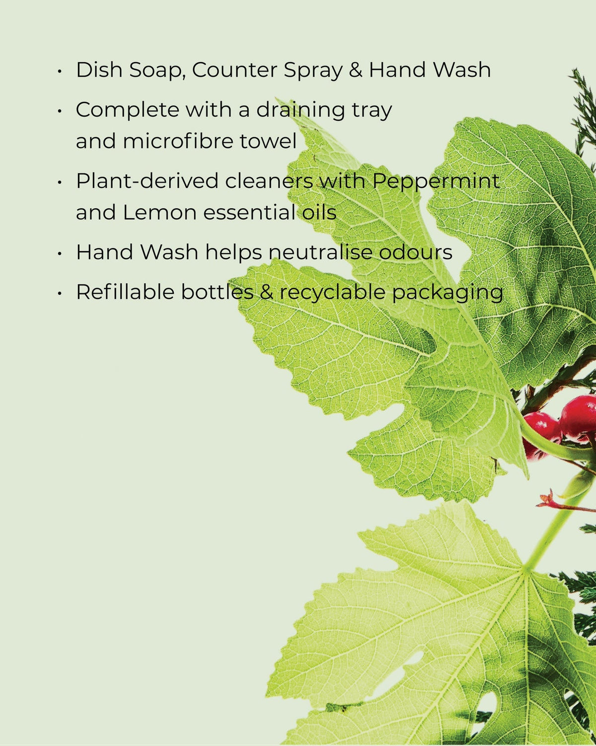 White Tea & Wild Mint Kitchen Trio Gift Set 900mL