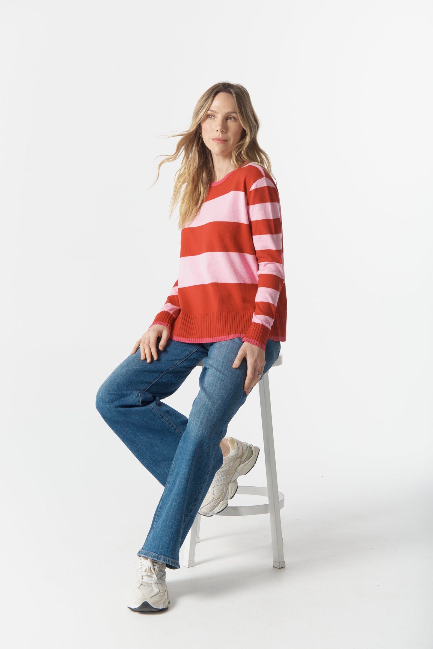 Sierra Stripe Knit - Flamboyant