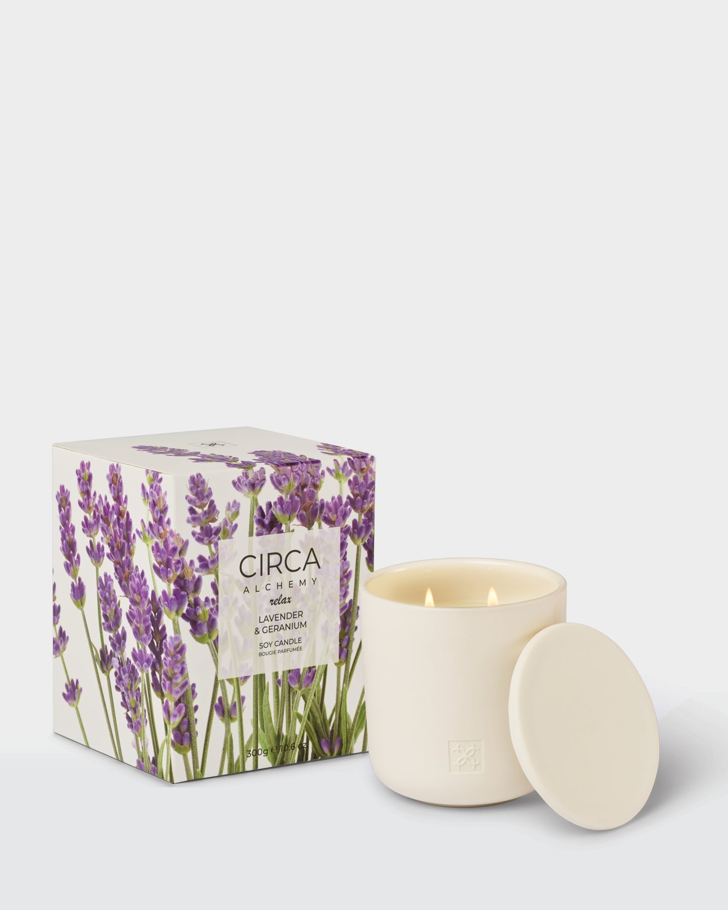 Lavender & Geranium 300g Soy Candle